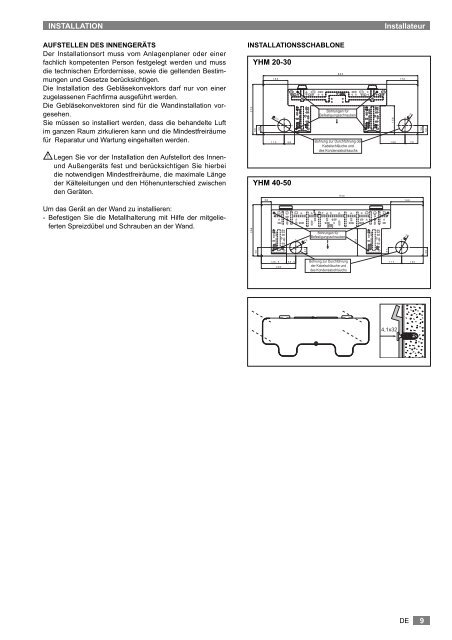 OPERATING AND INSTALLATION MANUAL - Johnson Controls