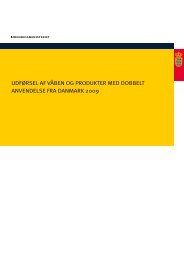 Rapport om udførsel af våben og produkter med dobbelt anvendelse ...