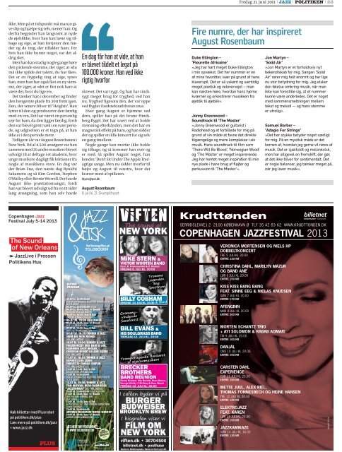 POLITIKEN 5 - Copenhagen Jazz Festival