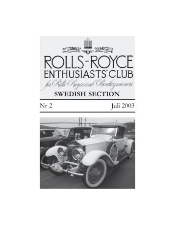 Nr 2 - Rolls-Royce Enthusiasts´Club