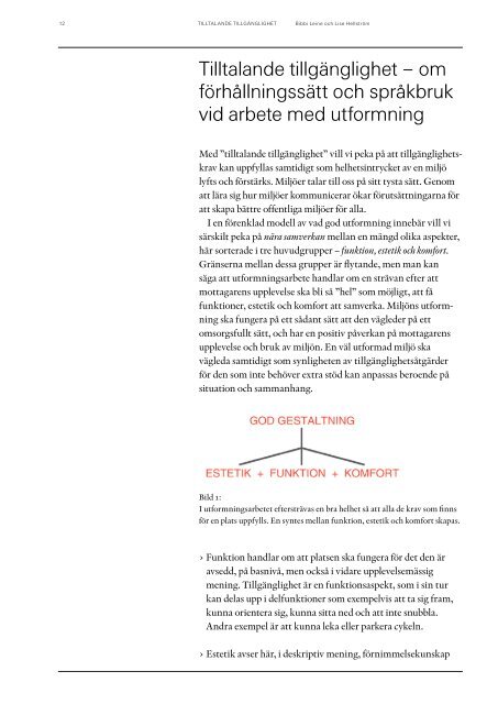 Tilltalande tillgänglighet Om utformning av allmänna platser ... - Arkus