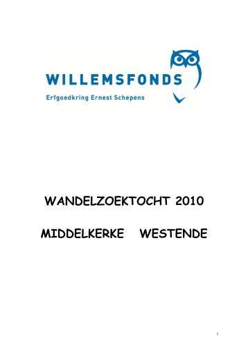 Tekst van de zoektocht Middelkerke - Westende kan u hier lezen.