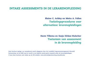 intake assessments in de lerarenopleiding - Kenniscentrum EVC