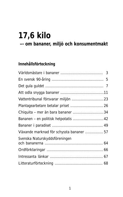 om bananare, miljö och konsumentmakt - Tobias Lilja