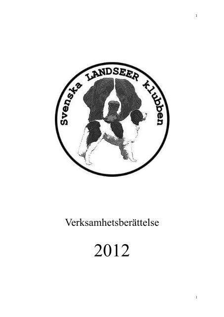 Verksamhetsberättelse - Svenska Landseerklubben