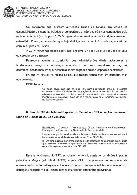 Regimes Jurídicos dos Servidores Públicos - Secretaria de Estado ...