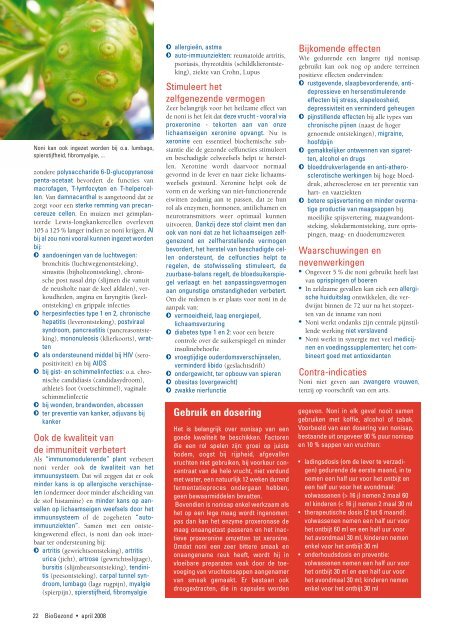 Infoblad over Gezond Leven - 5de jaargang - nummer ... - BioGezond