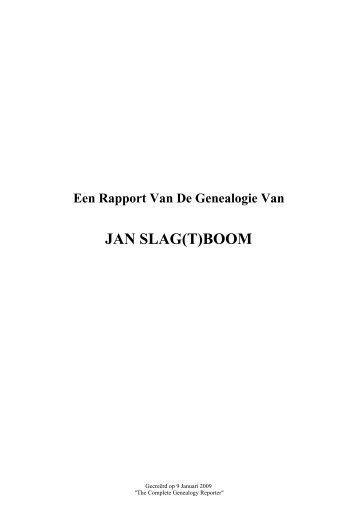 Jan Slag(T)boom - ronald slagboom