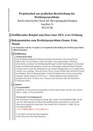 Projektarbeit zur grafischen Beschreibung des Dreikörperproblems ...