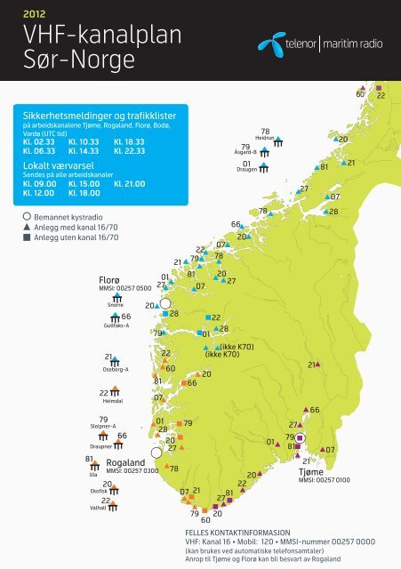 Last ned VHF-kanalplan (PDF) - Telenor Maritim Radio