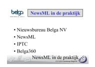 NewsML in de praktijk - MediaNet Vlaanderen