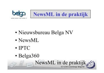 NewsML in de praktijk - MediaNet Vlaanderen