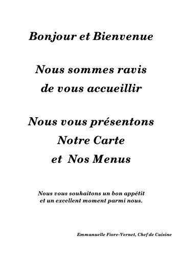 lien pdf : carte restaurant - Le Clos des Combottes