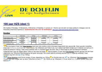 De Dolfijn nieuwsbrief 100 jaar HZS deel 1.pdf - GZVN - zwemclub.be