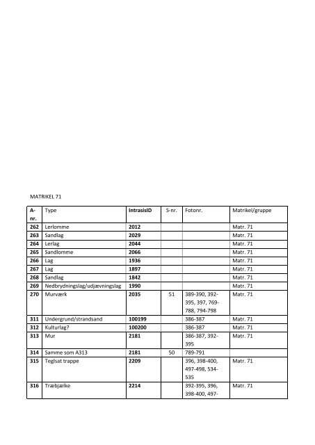 Bilag til udgravningsberetningen Højbro Plads (KBM3934 og 3942)