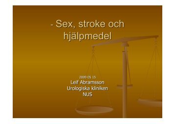 Sex, stroke och hjälpmedel - Stroketeam