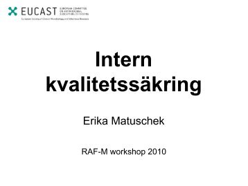 Intern kvalitetssäkring - Raf