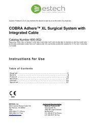 COBRA Adhere™ XL Surgical System with Integrated Cable