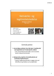 Slides fra oplæg om wicked problems og legitimitet - Boligsocialnet