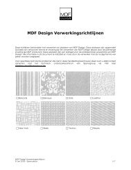 MDF Design Verwerkingsrichtlijnen - SpanoGroup