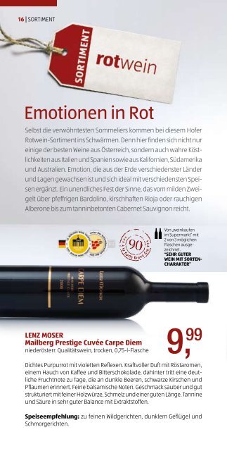 Das Weinsortiment inkl. aller Top-Aktionen!