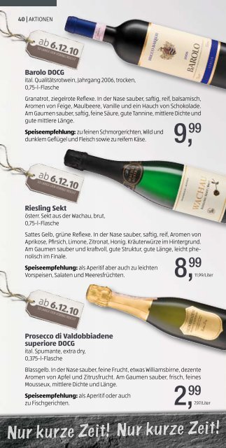 Das Weinsortiment inkl. aller Top-Aktionen!