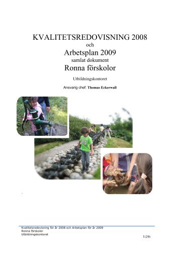 Kvalitetsredovisning 2008 - Södertälje kommun