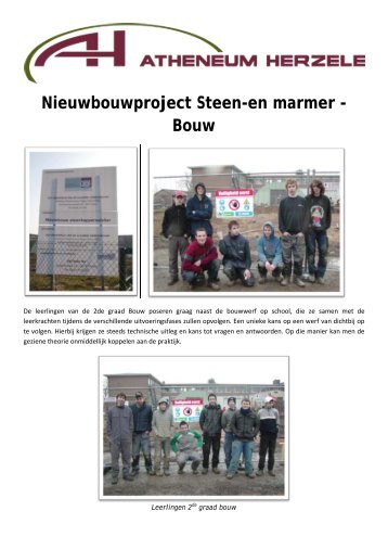 Nieuwbouwproject Steen-en marmer - Bouw - Atheneum Herzele