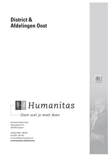 District & Afdelingen Oost - Humanitas