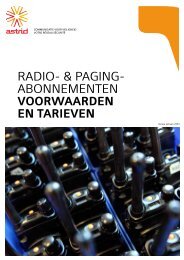 Radio- & paging- abonnementen - astrid