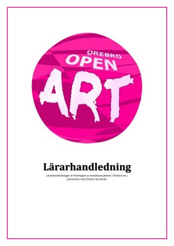 Lärarhandledning - Konst i Örebro län