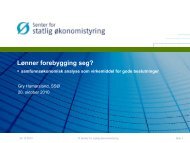 Lønner forebygging seg? - samfunnsøkonomisk analyse som ...