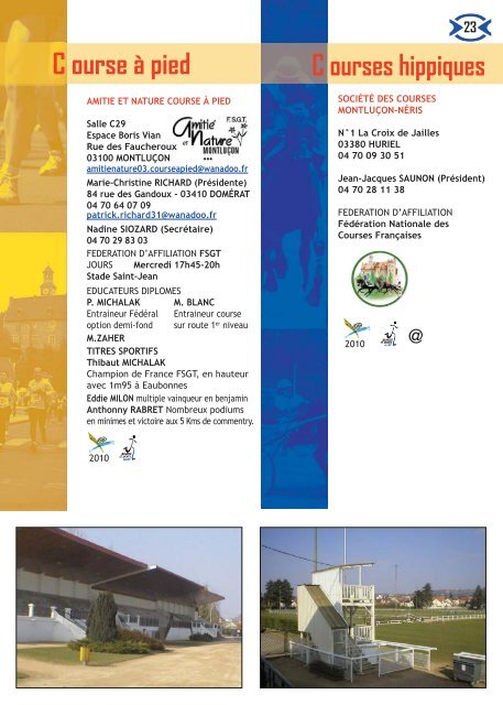 Brochure 10/11:OMS - Office Montluçonnais du Sport