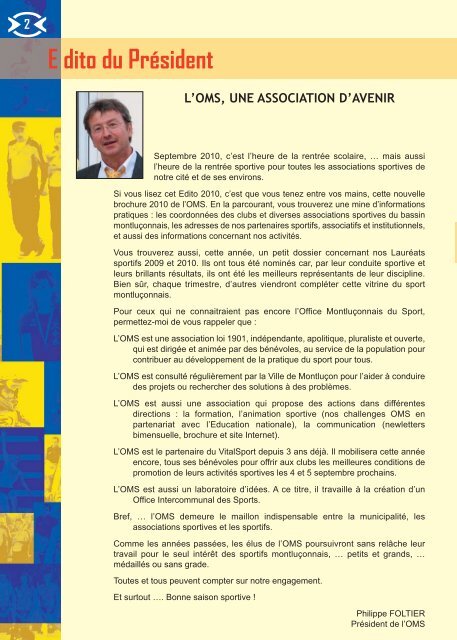 Brochure 10/11:OMS - Office Montluçonnais du Sport