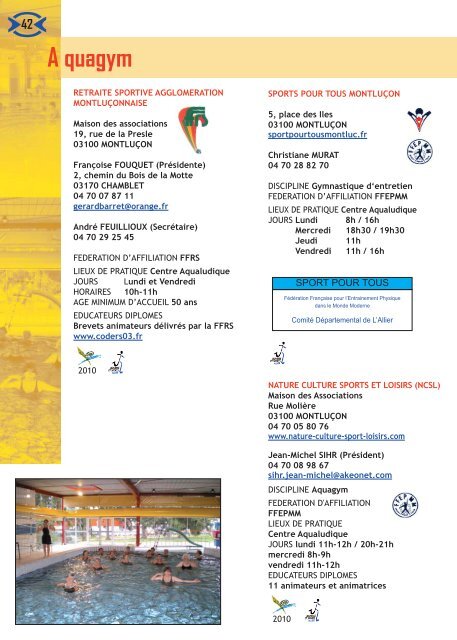 Brochure 10/11:OMS - Office Montluçonnais du Sport