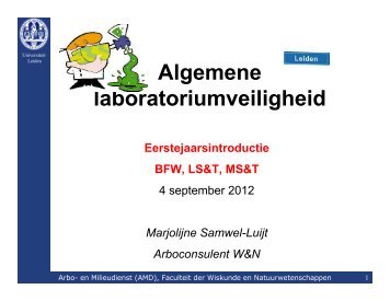 Algemene laboratoriumveiligheid - Faculteit der Wiskunde en ...