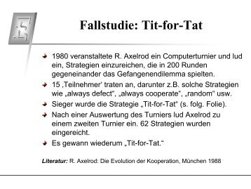 Fallstudie: Tit-for-Tat