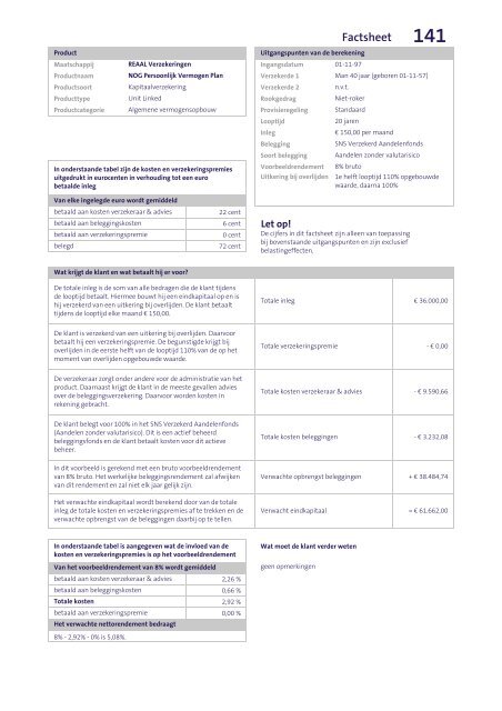 Feitenonderzoek Beleggingsverzekeringen deel 2