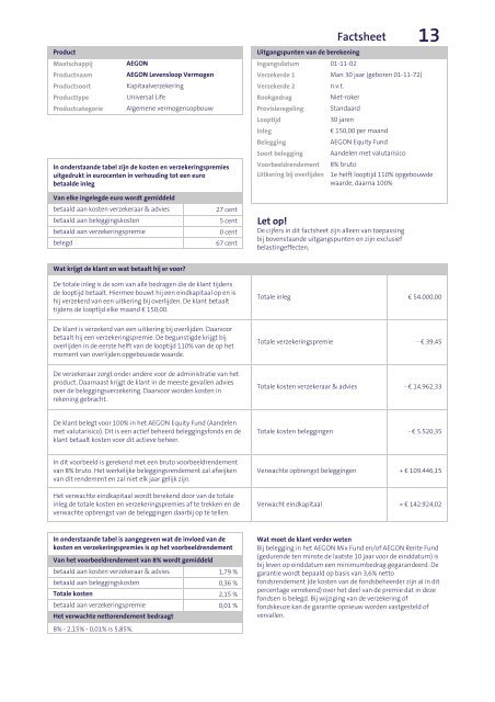 Feitenonderzoek Beleggingsverzekeringen deel 2