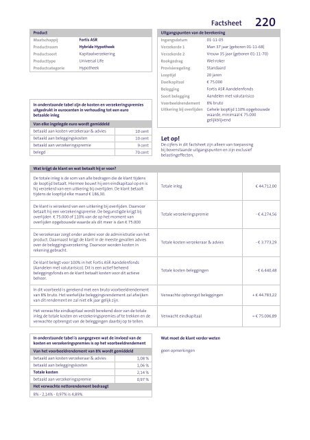 Feitenonderzoek Beleggingsverzekeringen deel 2