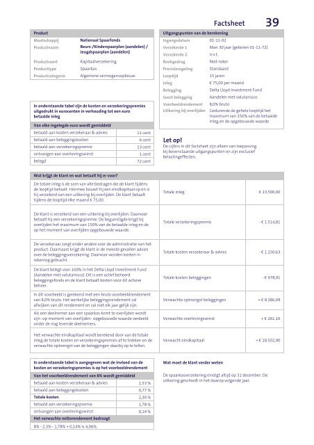 Feitenonderzoek Beleggingsverzekeringen deel 2