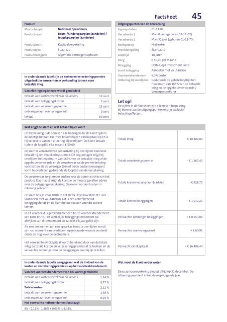 Feitenonderzoek Beleggingsverzekeringen deel 2