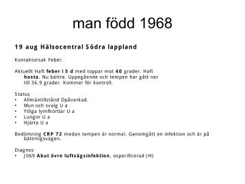 Pat fall man född 1968 - Infektion.net