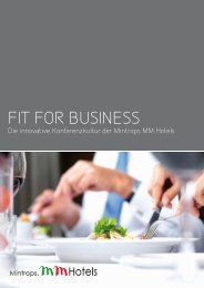 FIT FOR BUSINESS - die innovative Konferenzkultur der Mintrops MM Hotels in Essen