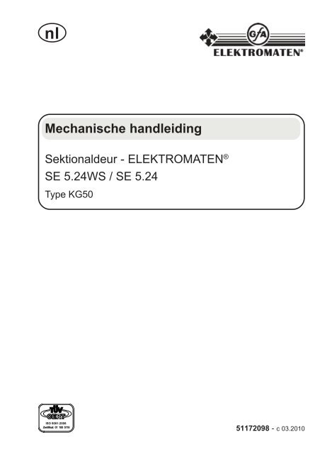 Mechanische handleiding - Rolluiken- & Deurenspecialist