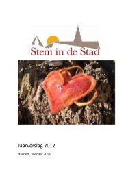 Jaarverslag 2012 - Stem in de Stad