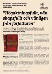 Månadens rara bok April 2012 - Svenska Folket av August Strindberg