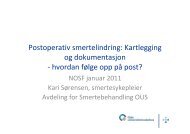 PO smertelindring NOSF - Norsk smerteforening