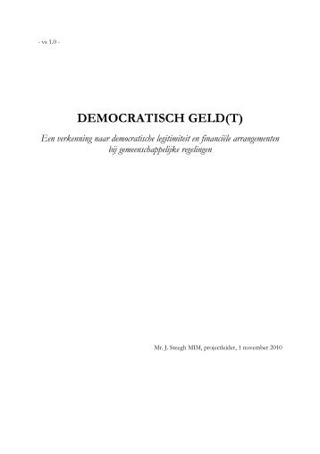 DEMOCRATISCH GELD(T) - Gewest Gooi en Vechtstreek