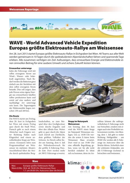 Ausgabe 05/2013 - Weissensee